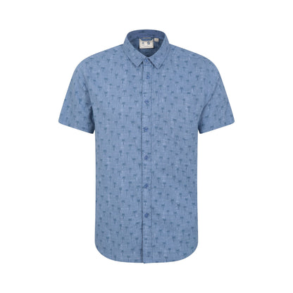 Blue - Front - Mountain Warehouse Mens Preston Illustration Palm Tree Shirt