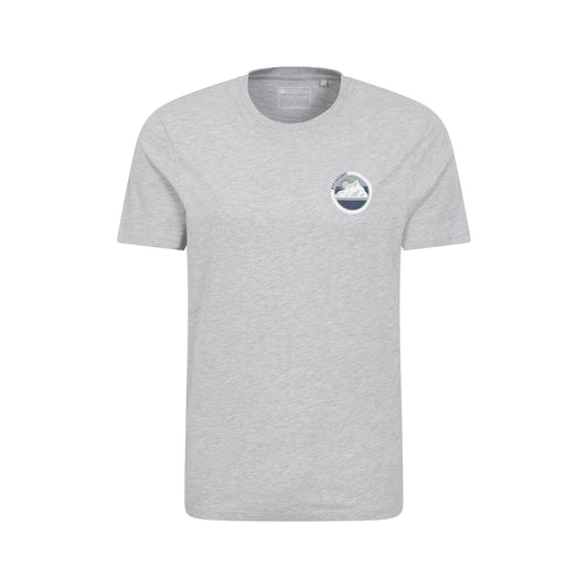 Grey - Front - Mountain Warehouse Mens Pitolchry Mountain Cotton T-Shirt