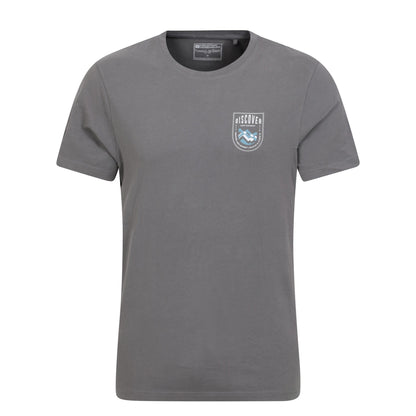 Dark Grey - Front - Mountain Warehouse Mens Discover Lake District Cotton T-Shirt