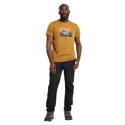 Beige - Lifestyle - Mountain Warehouse Mens Mountain Explorer Organic Cotton T-Shirt