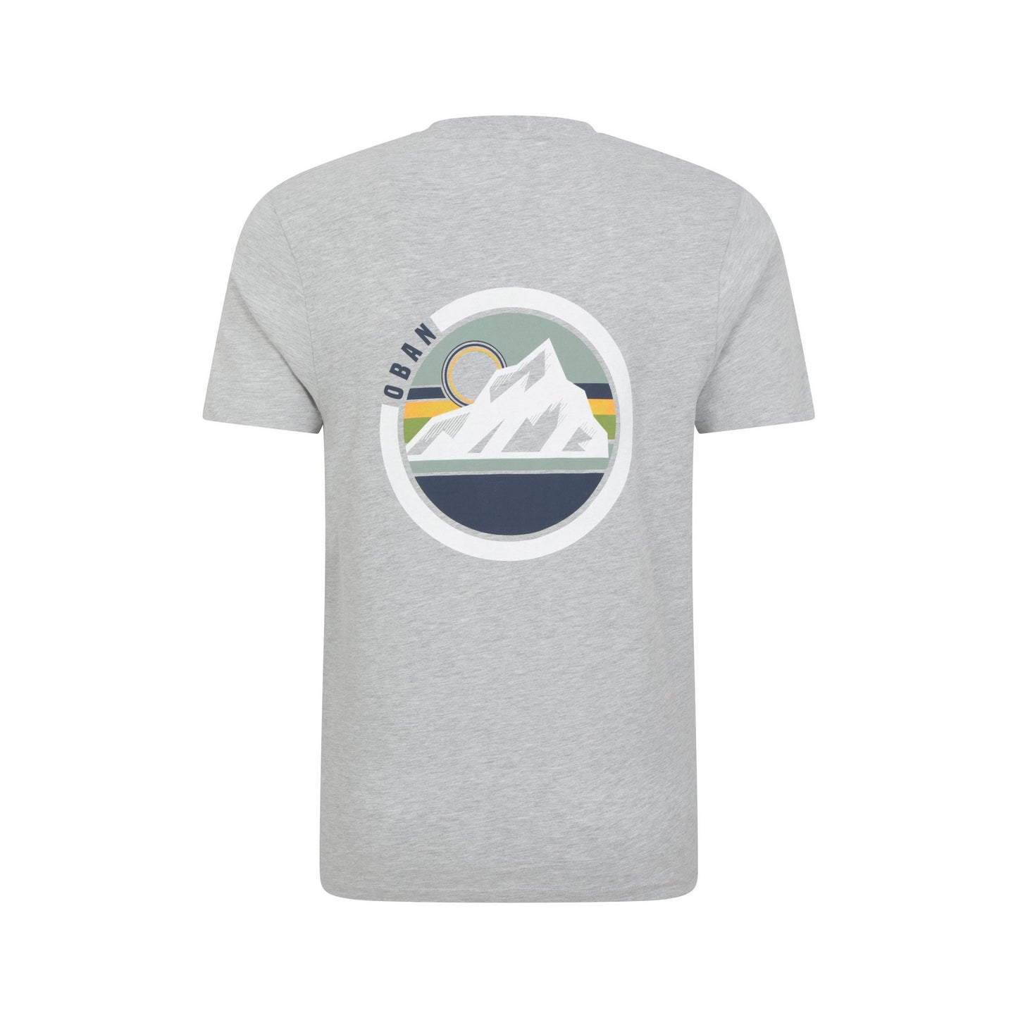 Grey - Back - Mountain Warehouse Mens Oban Mountain Cotton T-Shirt