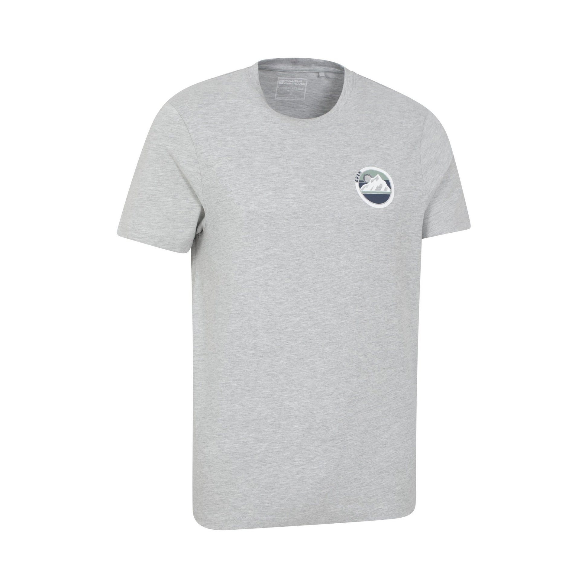 Grey - Lifestyle - Mountain Warehouse Mens Oban Mountain Cotton T-Shirt