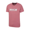 Burgundy - Side - Mountain Warehouse Mens 3 Peaks Organic Cotton T-Shirt