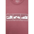 Burgundy - Lifestyle - Mountain Warehouse Mens 3 Peaks Organic Cotton T-Shirt