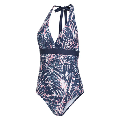 Navy - Side - Mountain Warehouse Womens-Ladies Ocean Notion One Piece Swimsuit