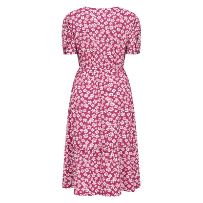 Berry - Back - Mountain Warehouse Womens-Ladies Oasis Tiered Midi Dress