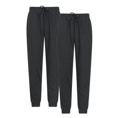 Charcoal - Front - Mountain Warehouse Mens Jogging Bottoms (Pack of 2)