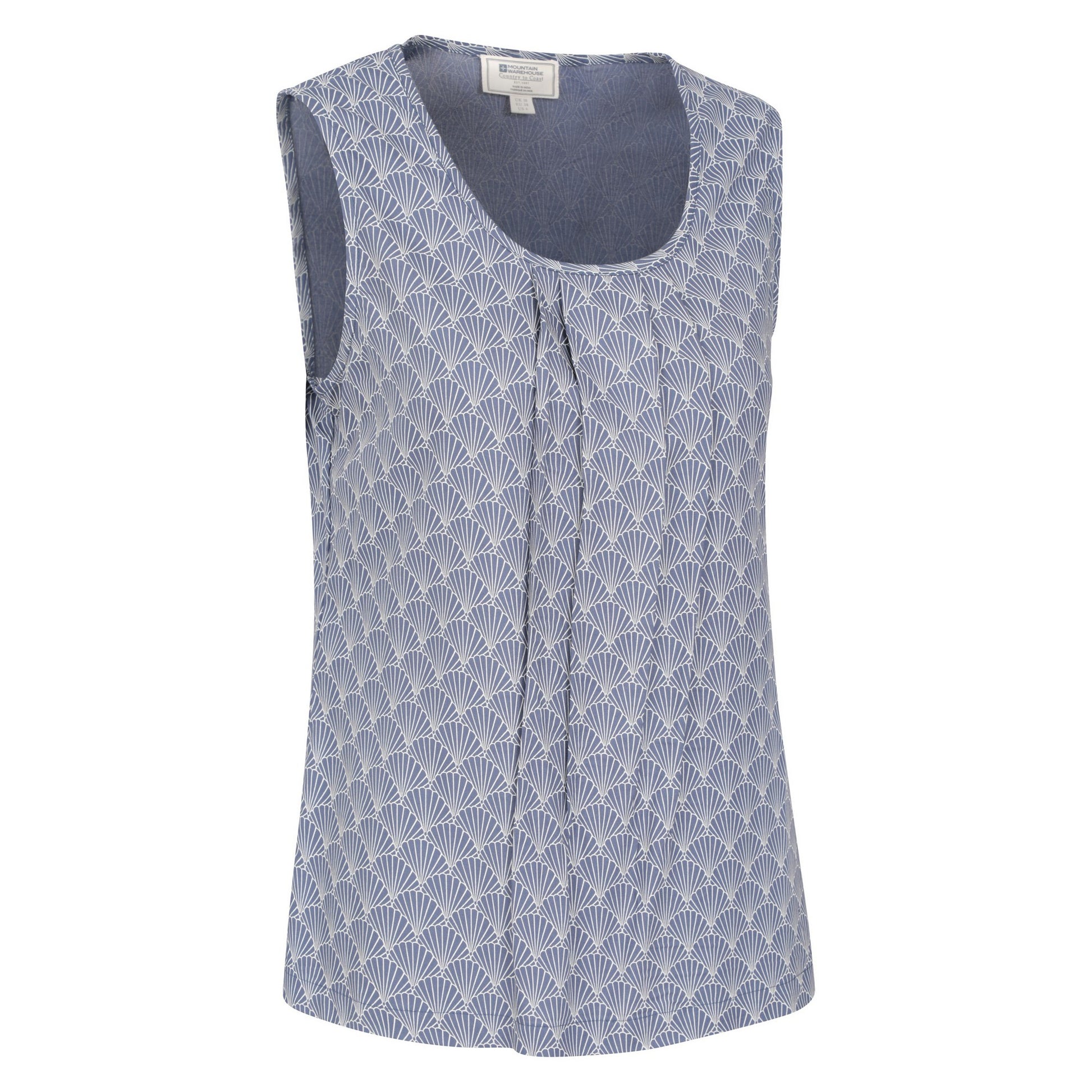 Dark Blue - Side - Mountain Warehouse Womens-Ladies Orchid Seashells Vest Top