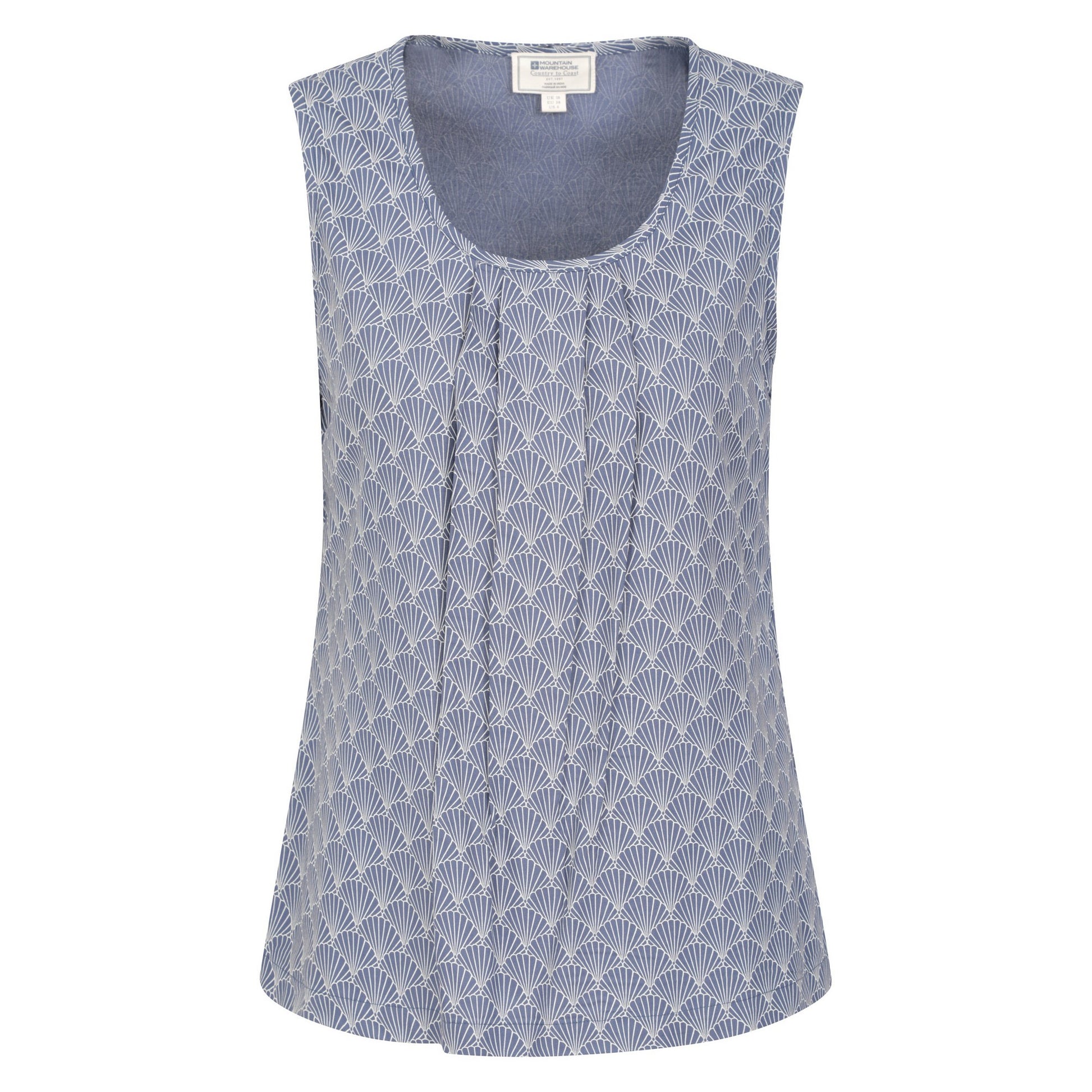 Dark Blue - Front - Mountain Warehouse Womens-Ladies Orchid Seashells Vest Top