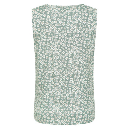 Pale Green - Back - Mountain Warehouse Womens-Ladies Orchid Floral Vest Top