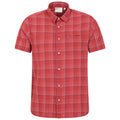 Blue - Pack Shot - Mountain Warehouse Mens Cotton Shirt