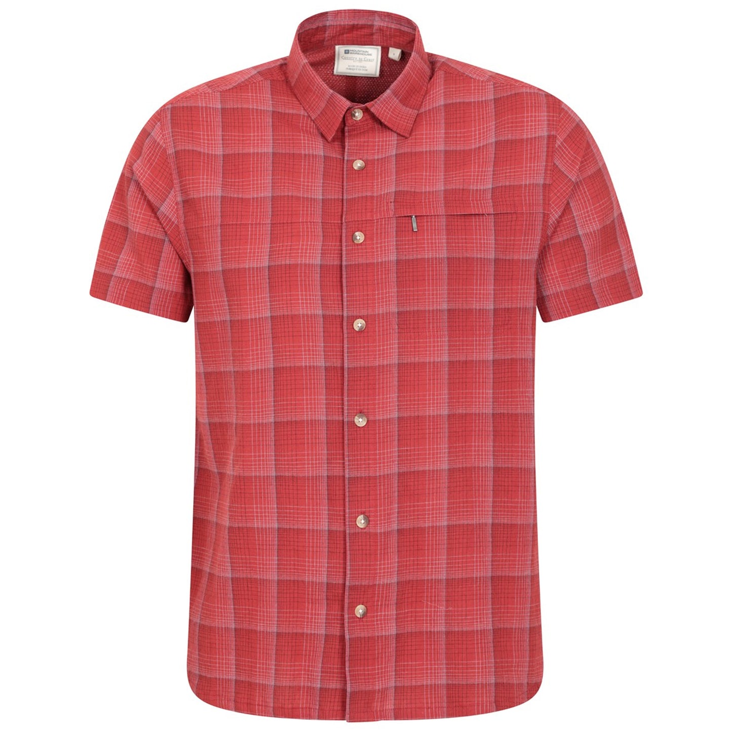 Active Red - Front - Mountain Warehouse Mens Cotton Shirt