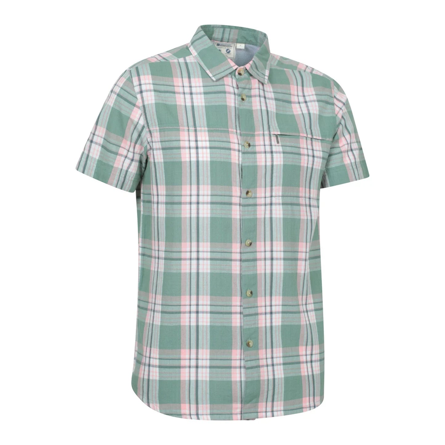 Bright Green - Side - Mountain Warehouse Mens Cotton Shirt