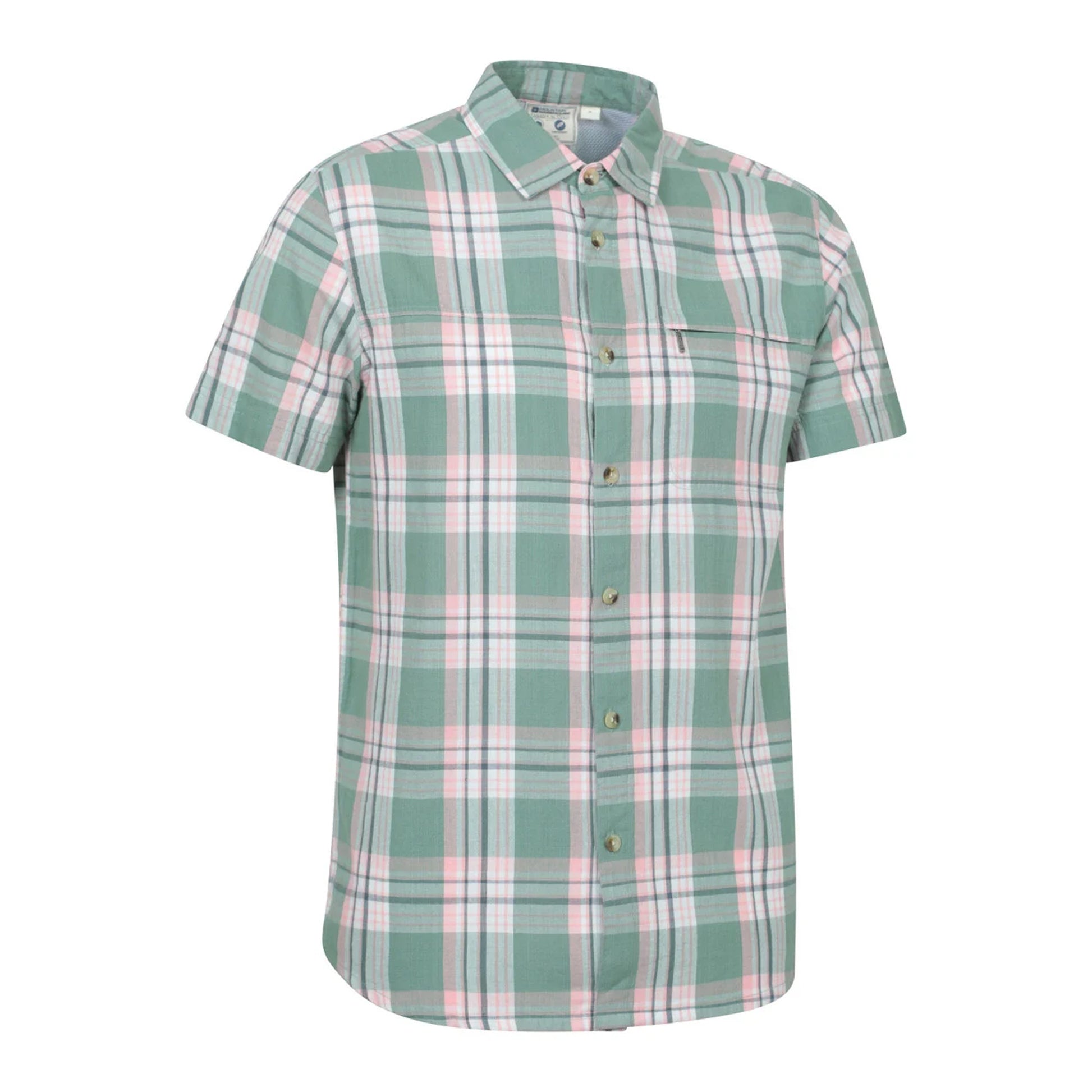 Bright Green - Side - Mountain Warehouse Mens Cotton Shirt