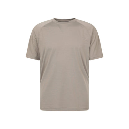 Dark Beige - Front - Mountain Warehouse Mens Quick Dry T-Shirt