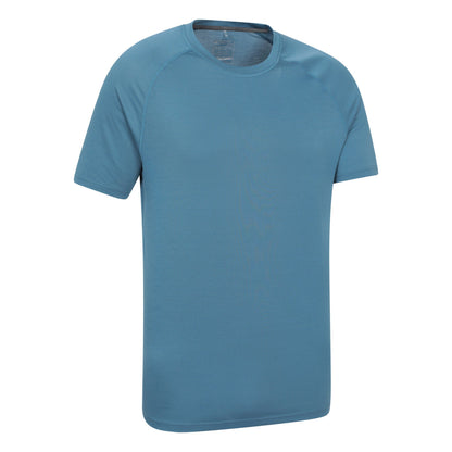 Light Blue - Side - Mountain Warehouse Mens Quick Dry T-Shirt