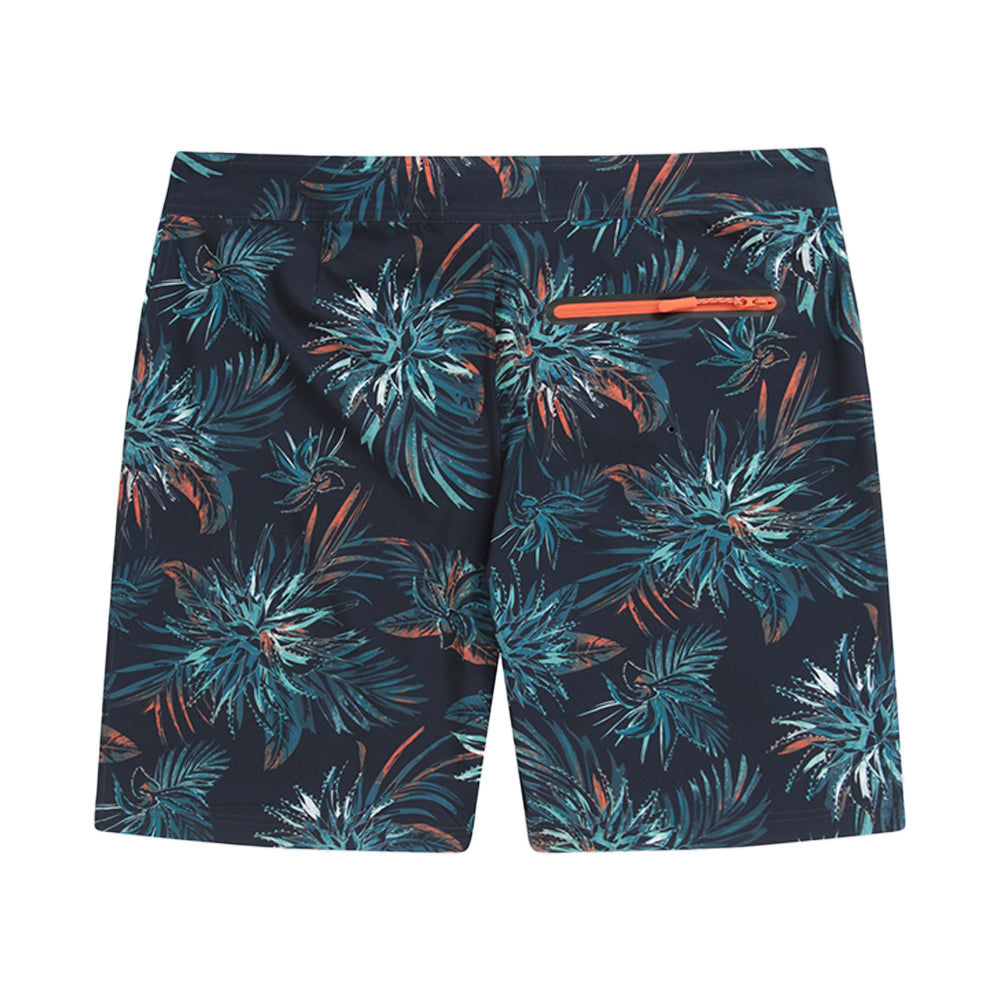 Burnt Orange - Back - Animal Mens Brett Leaf Print Recycled Swim Shorts