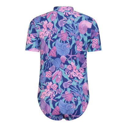 Purple - Back - Mountain Warehouse Girls Mira Printed Rash Suit