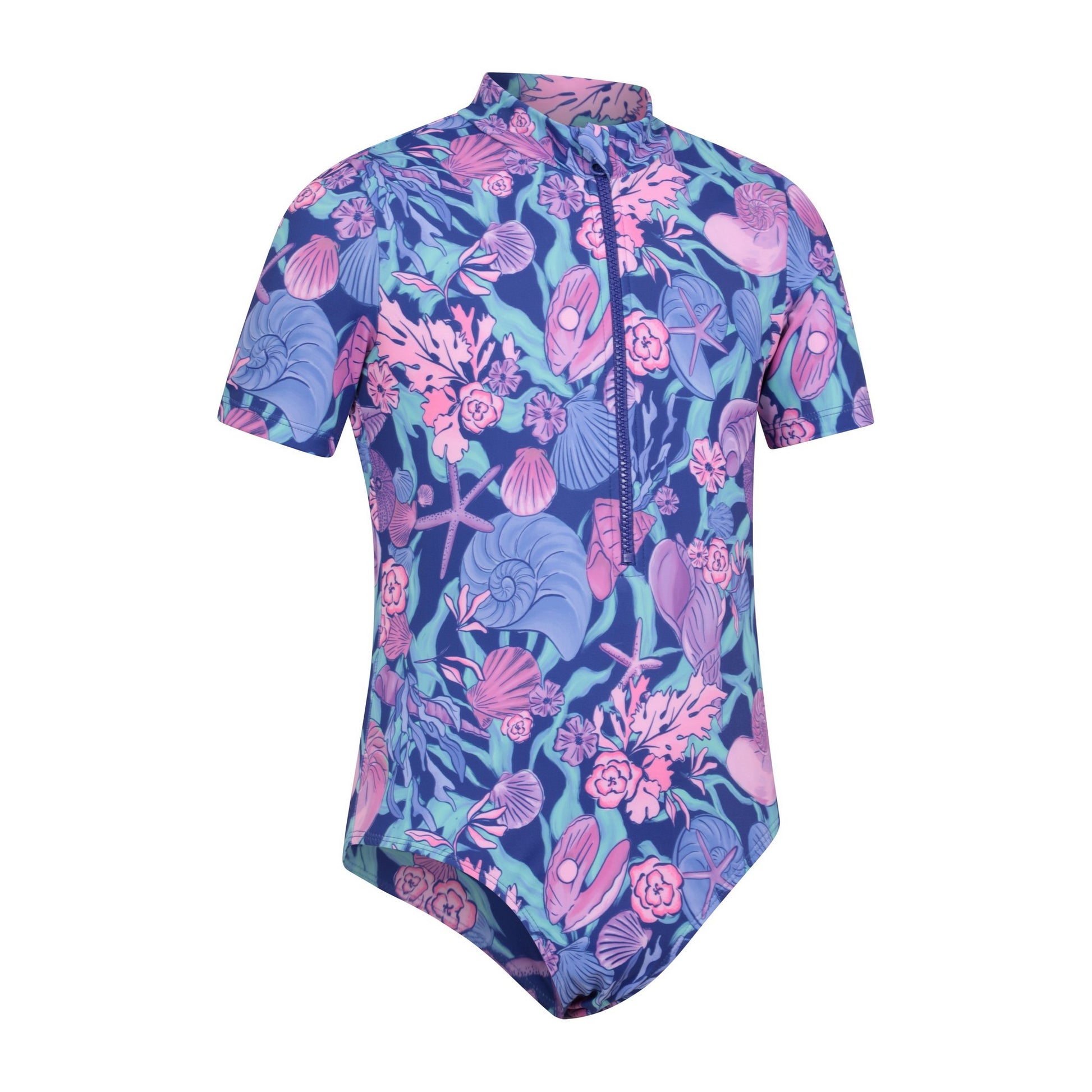 Purple - Lifestyle - Mountain Warehouse Girls Mira Printed Rash Suit