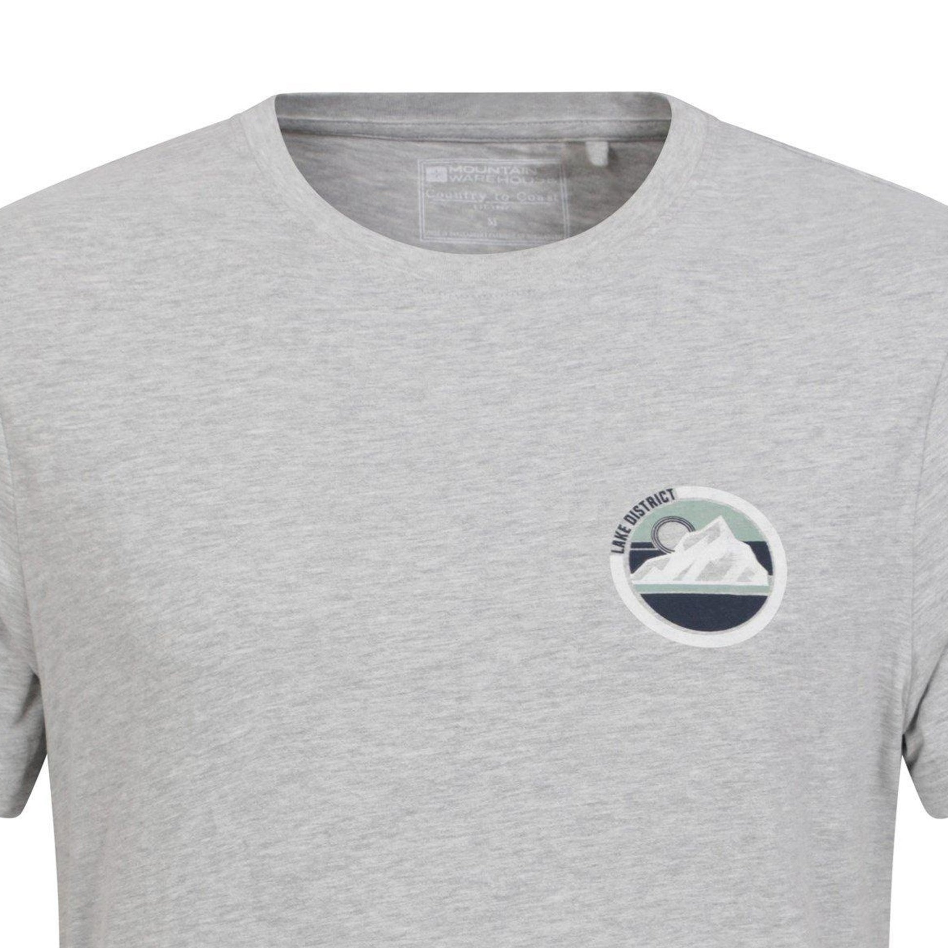 Grey - Back - Mountain Warehouse Mens Lake District Mountain T-Shirt