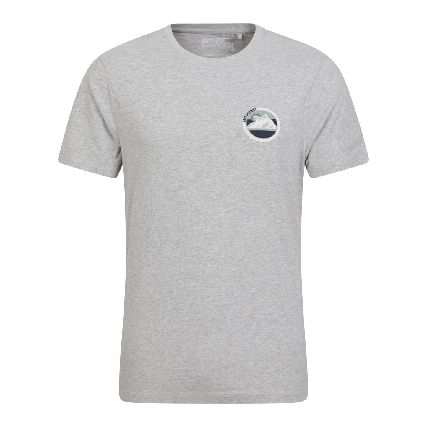 Grey - Front - Mountain Warehouse Mens Lake District Mountain T-Shirt