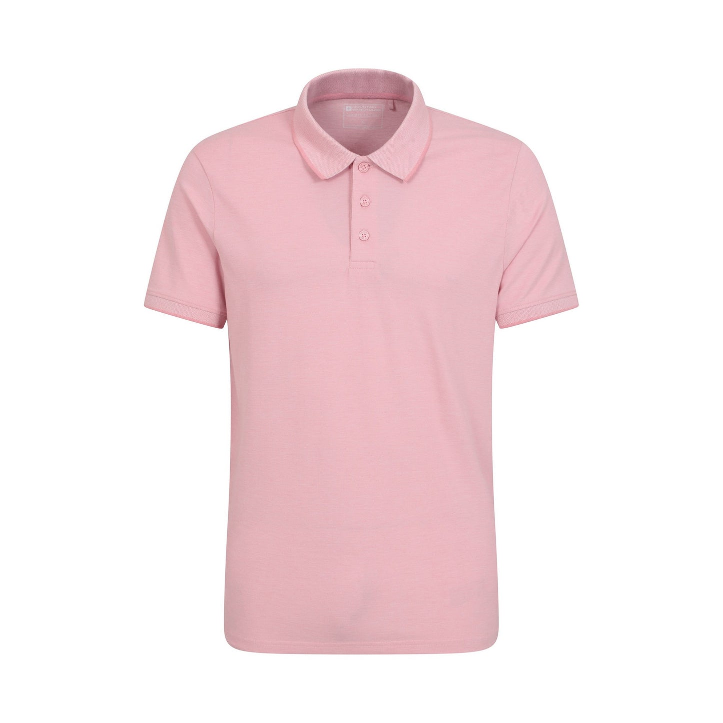 Pink - Front - Mountain Warehouse Mens Clyde Birdseye Pique Polo Shirt
