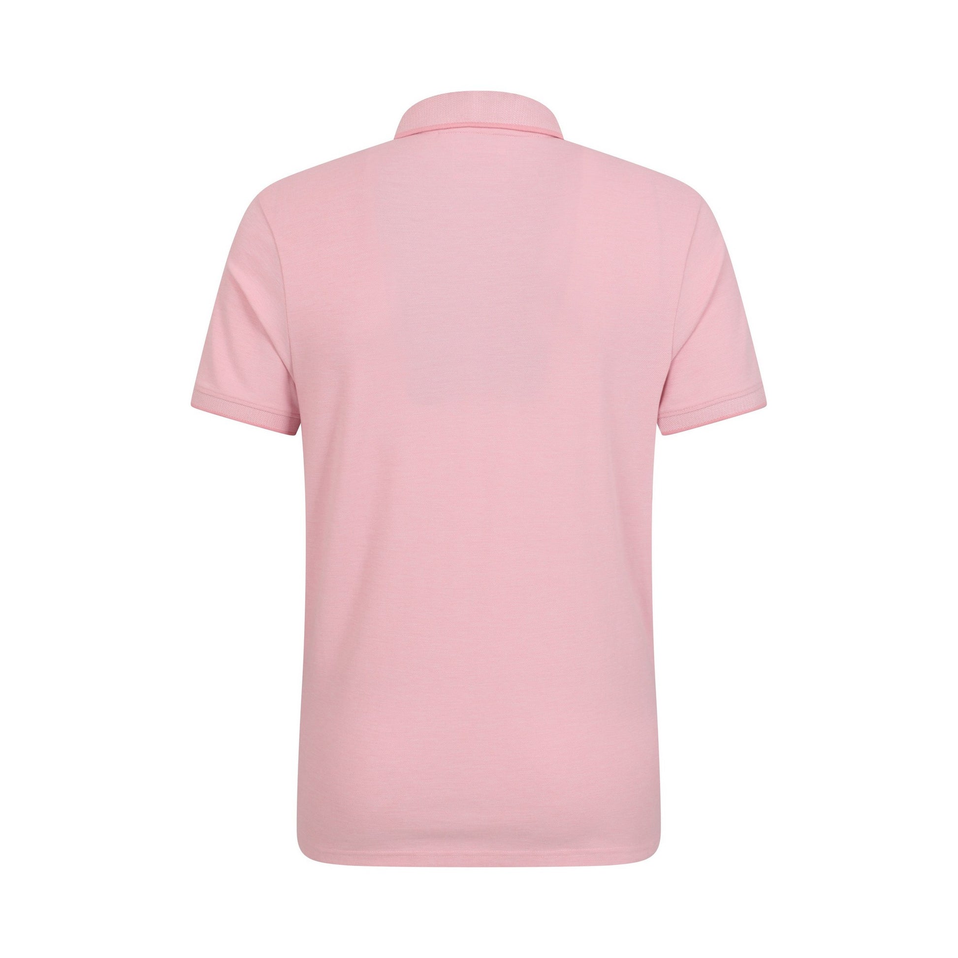 Pink - Back - Mountain Warehouse Mens Clyde Birdseye Pique Polo Shirt