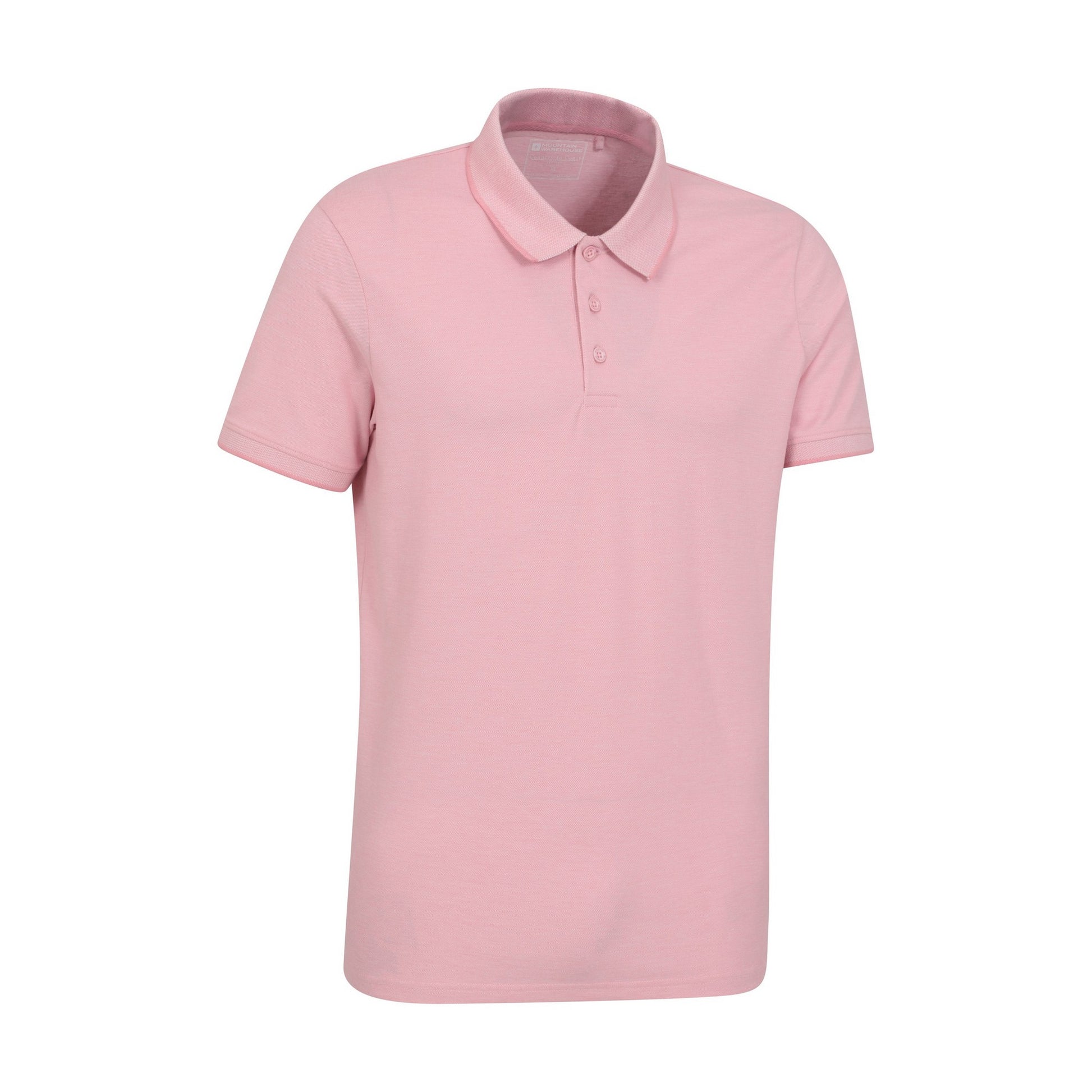 Pink - Lifestyle - Mountain Warehouse Mens Clyde Birdseye Pique Polo Shirt