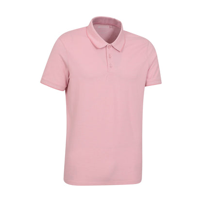 Pink - Lifestyle - Mountain Warehouse Mens Clyde Birdseye Pique Polo Shirt