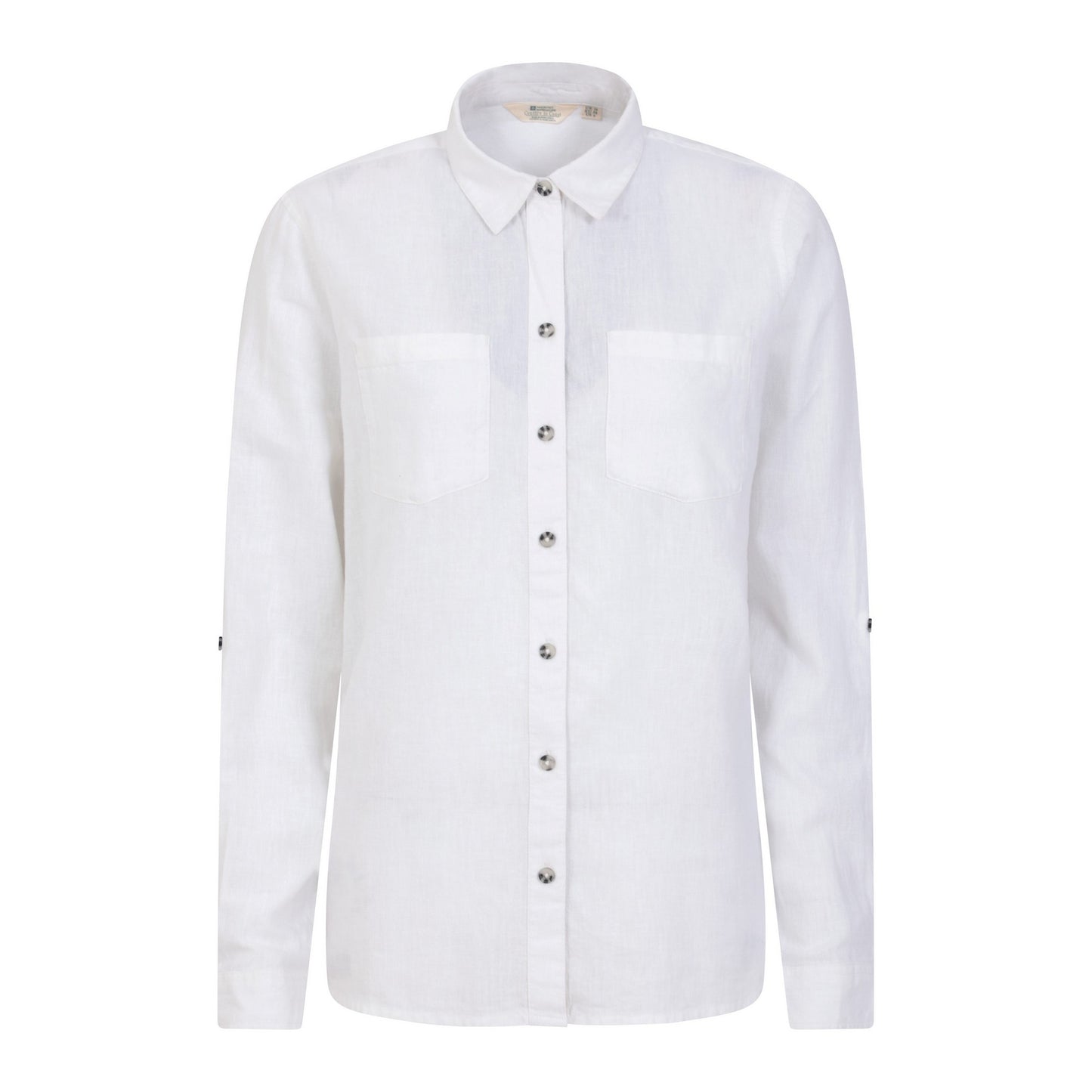 White - Front - Mountain Warehouse Womens-Ladies Messina Linen Blend Shirt