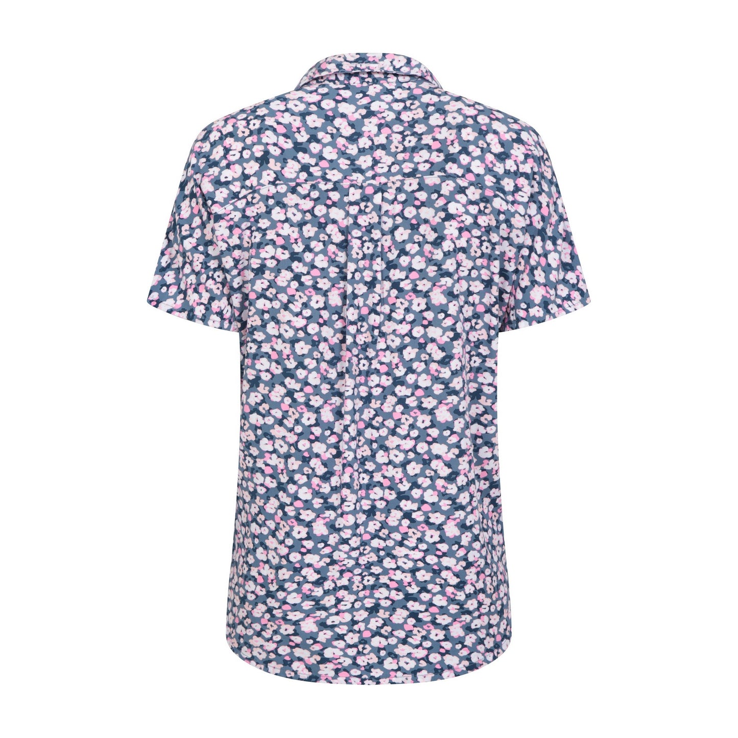 Grey - Back - Mountain Warehouse Womens-Ladies Valleta Floral Short-Sleeved Shirt