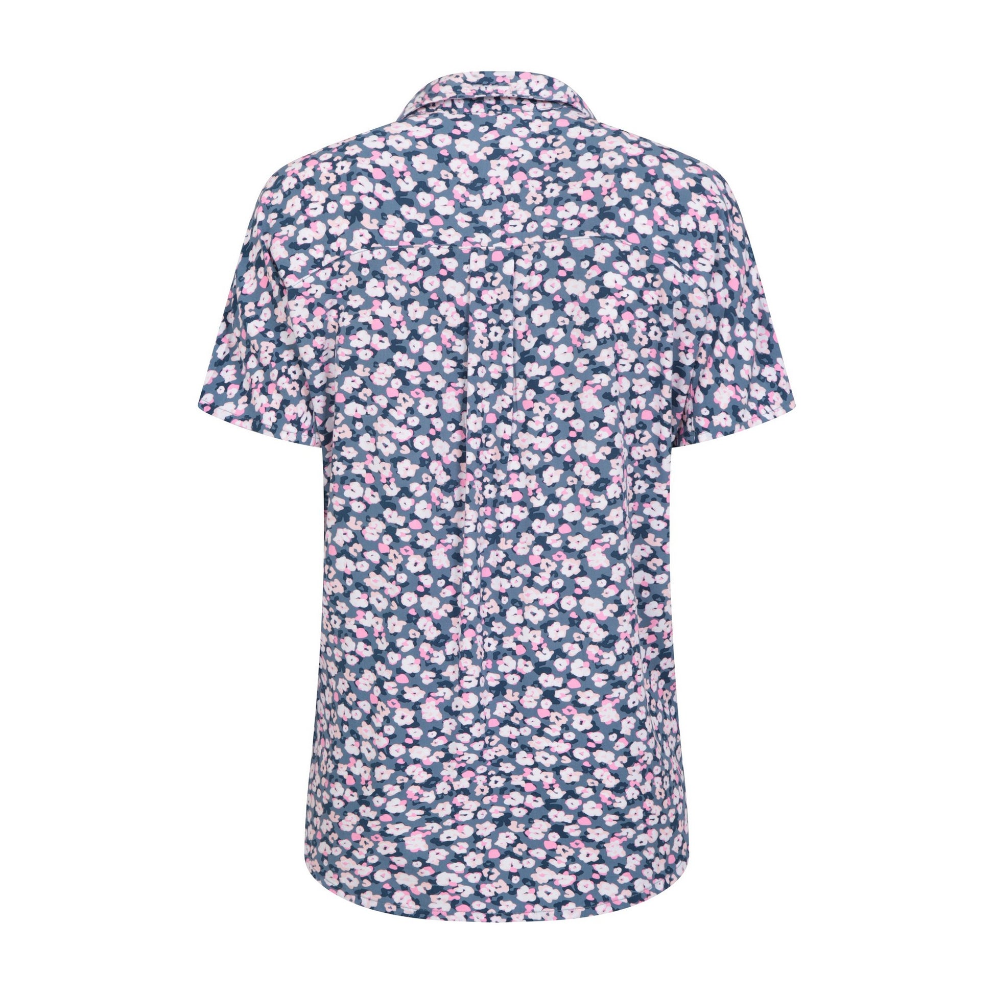 Grey - Back - Mountain Warehouse Womens-Ladies Valleta Floral Short-Sleeved Shirt