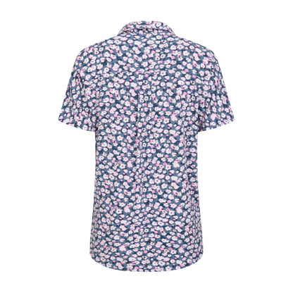 Grey - Back - Mountain Warehouse Womens-Ladies Valleta Floral Short-Sleeved Shirt