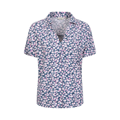 Grey - Front - Mountain Warehouse Womens-Ladies Valleta Floral Short-Sleeved Shirt
