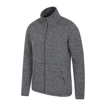 Grey - Side - Mountain Warehouse Mens Idris II Full Zip Fleece Jacket
