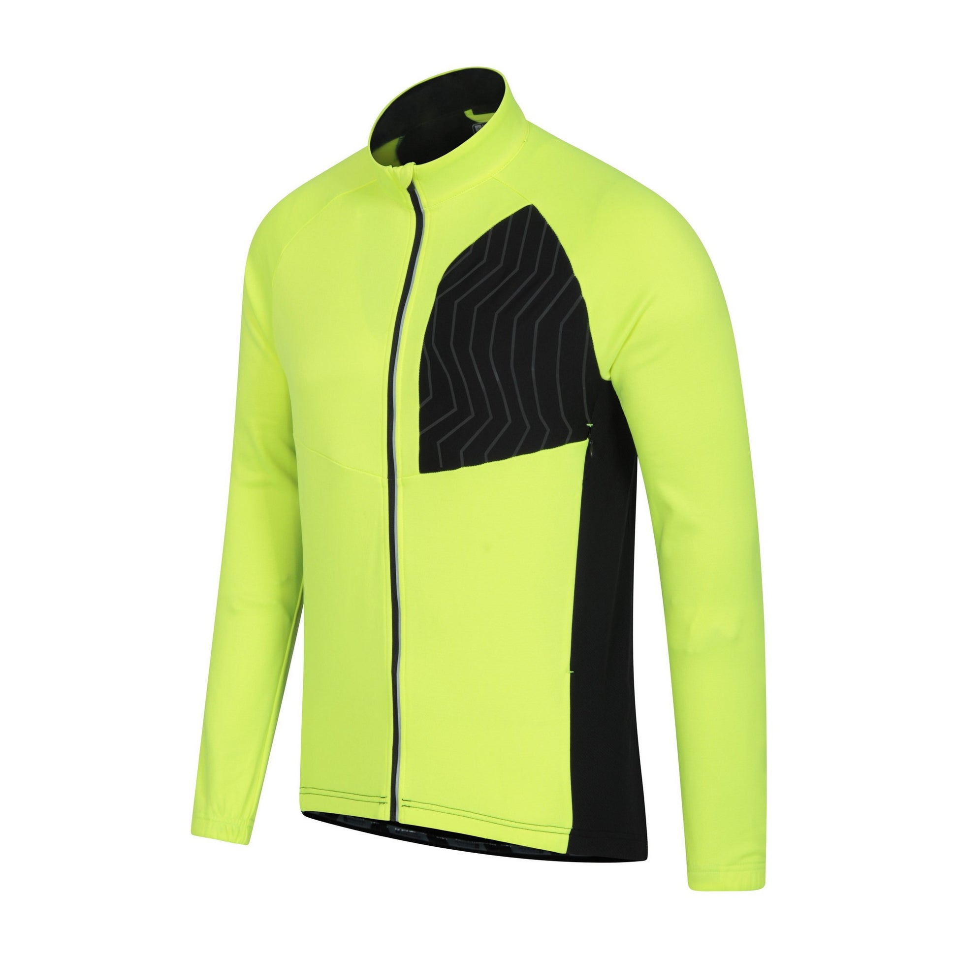 Yellow - Side - Mountain Warehouse Mens Elevation Softshell Cycling Jacket