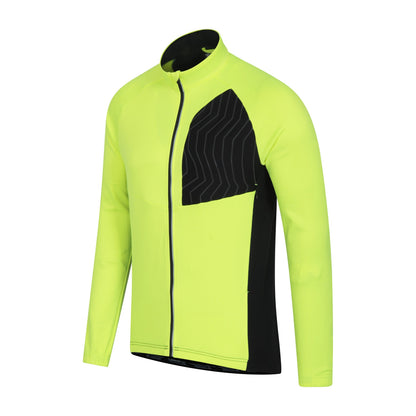 Yellow - Side - Mountain Warehouse Mens Elevation Softshell Cycling Jacket