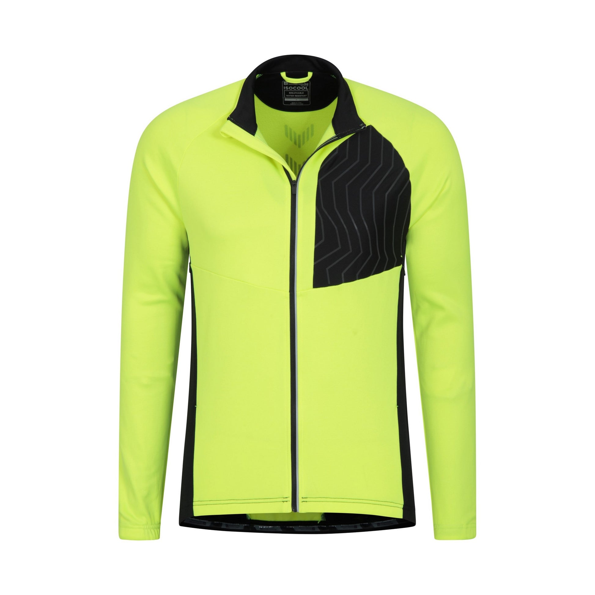 Yellow - Pack Shot - Mountain Warehouse Mens Elevation Softshell Cycling Jacket