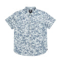 Pale Blue - Front - Animal Mens Jamie Hibiscus Organic Cotton Shirt