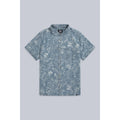 Dark Blue - Front - Animal Mens Jamie Hibiscus Organic Cotton Shirt
