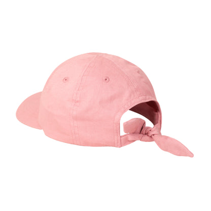 Pink - Back - Animal Childrens-Kids Organic Tie Back Cap