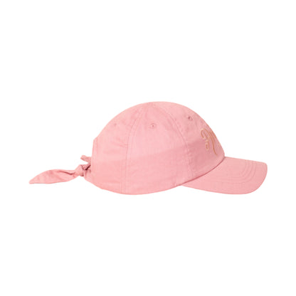 Pink - Side - Animal Childrens-Kids Organic Tie Back Cap