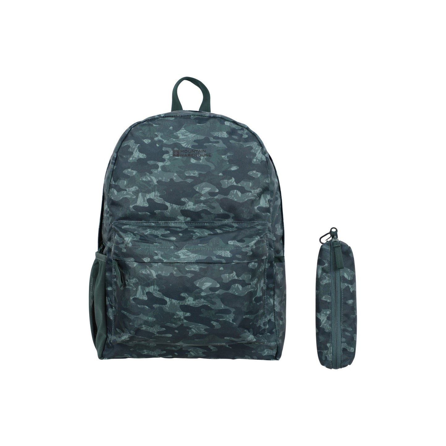 Green - Pack Shot - Mountain Warehouse Bookworm Camo 20L Backpack