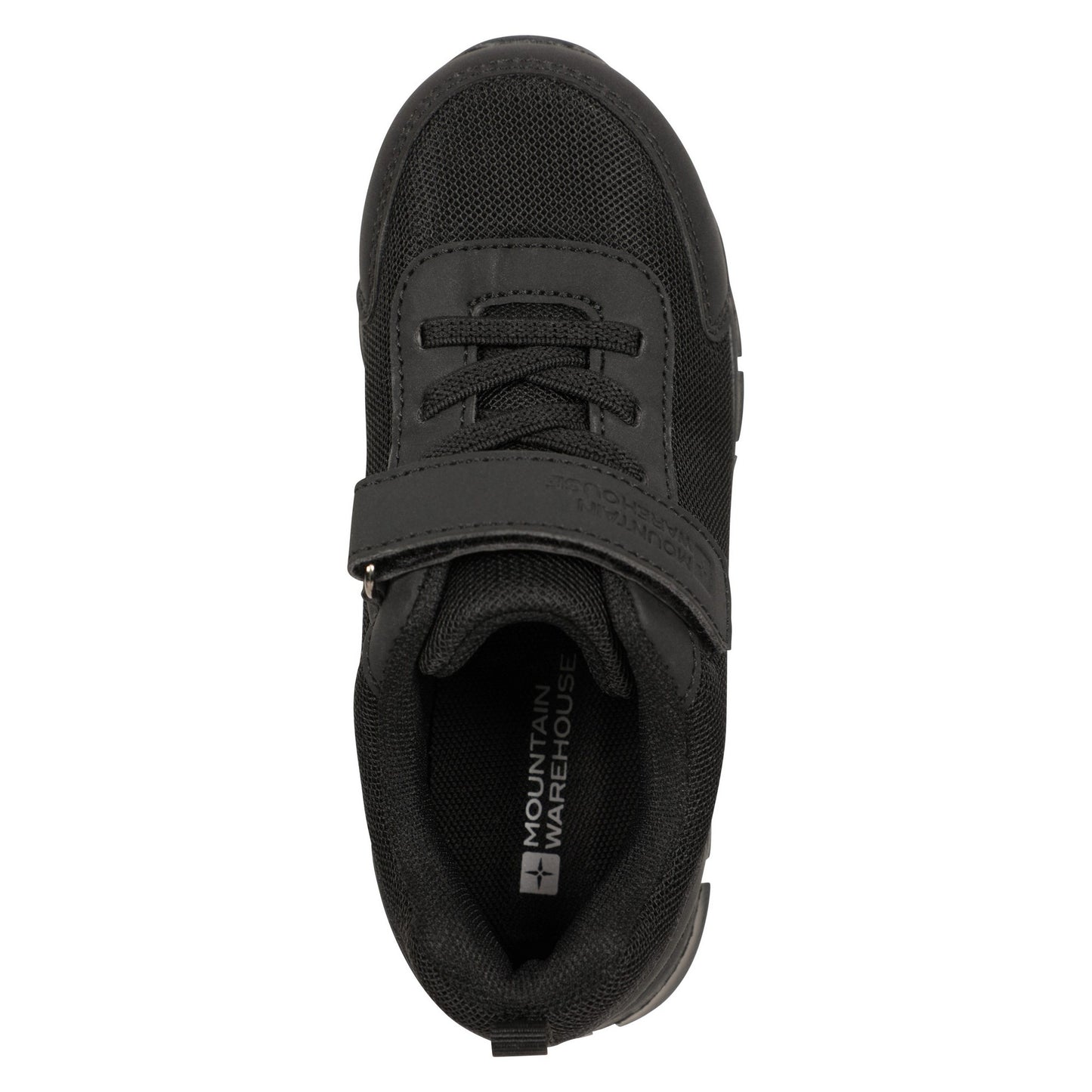 Black - Pack Shot - Mountain Warehouse Childrens-Kids Lightweight Sports Trainers