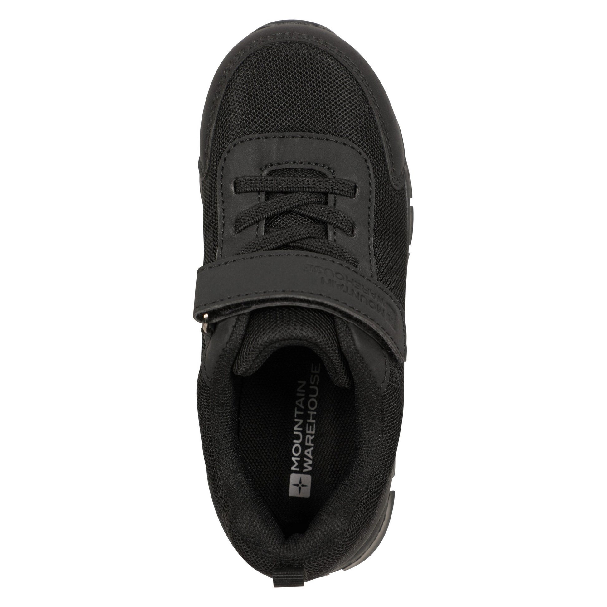 Black - Pack Shot - Mountain Warehouse Childrens-Kids Lightweight Sports Trainers