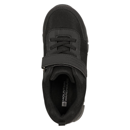 Black - Pack Shot - Mountain Warehouse Childrens-Kids Lightweight Sports Trainers
