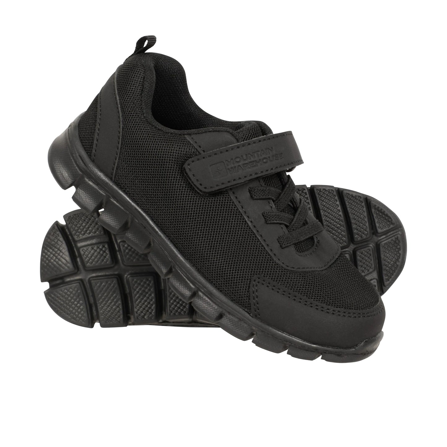 Black - Front - Mountain Warehouse Childrens-Kids Lightweight Sports Trainers