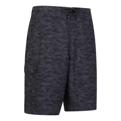 Charcoal - Lifestyle - Mountain Warehouse Mens Ocean Camouflage Boardshorts