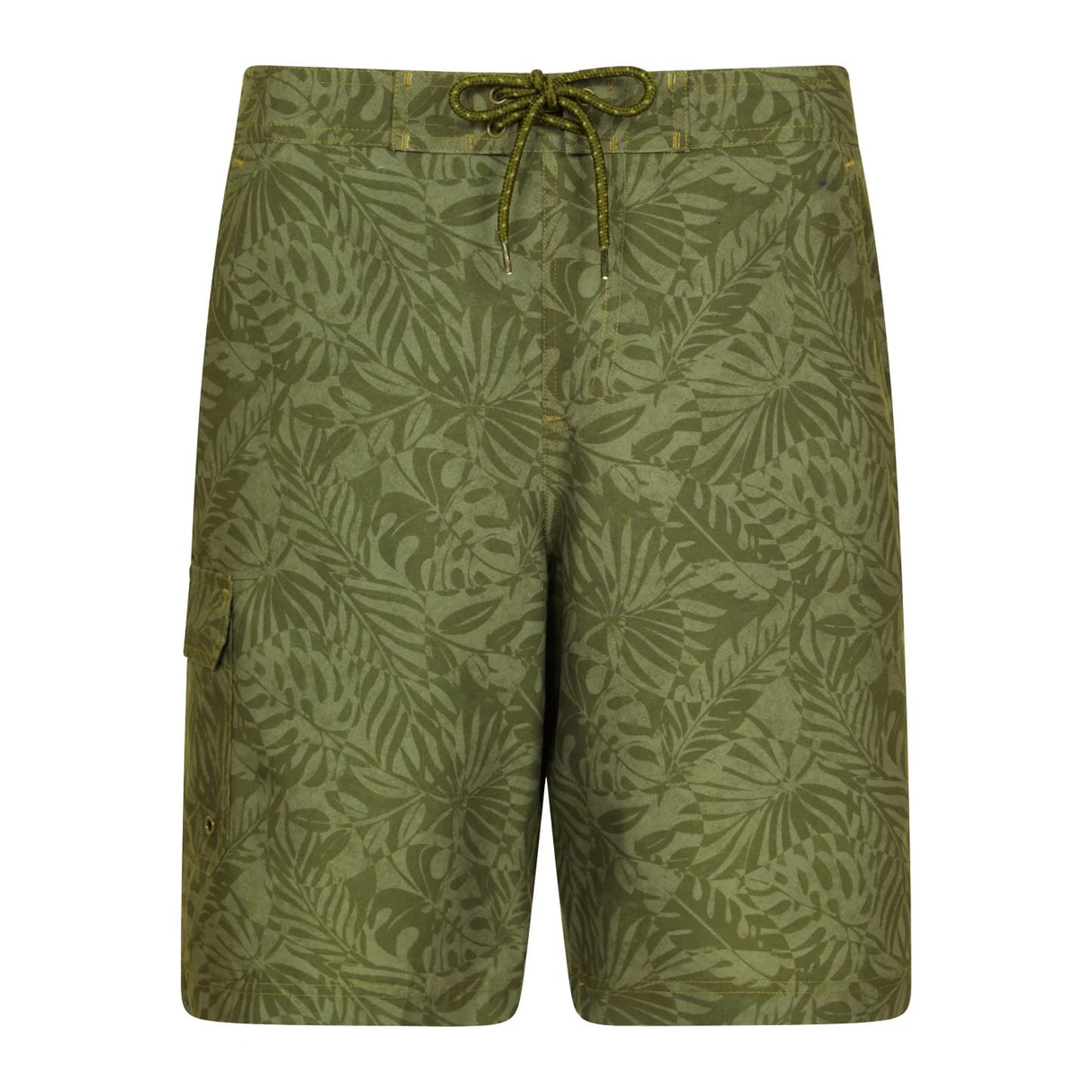 Dark Khaki - Front - Mountain Warehouse Mens Ocean Camouflage Boardshorts