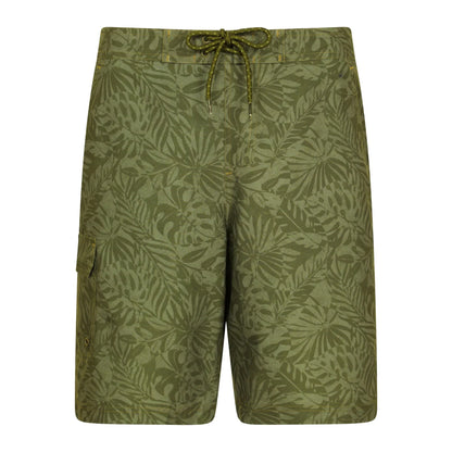 Dark Khaki - Front - Mountain Warehouse Mens Ocean Camouflage Boardshorts